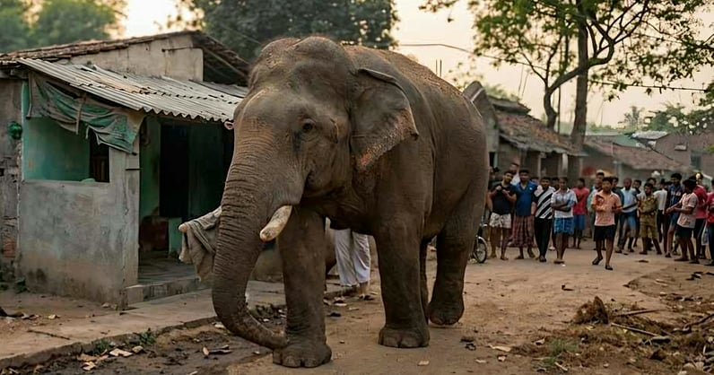 ଝାରଗ୍ରାମ ବୁଥ୍‌ରେ ହାତୀ ଆତଙ୍କ, ଭୋଟର ଭୟଭୀତ