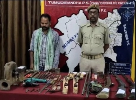 ତୁମୁଡିବନ୍ଧରେ ବେଆଇନ ବନ୍ଧୁକ କାରଖାନା ଠାବ: ଜଣେ ଗିରଫ