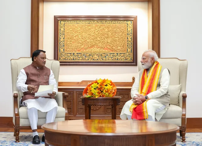 ପ୍ରଧାନମନ୍ତ୍ରୀ ମୋଦୀଙ୍କୁ ଭେଟିଲେ ମୁଖ୍ୟମନ୍ତ୍ରୀ ମୋହନ ମାଝୀ, ରାଜ୍ୟ ବିକାଶ ନେଇ ଆଲୋଚନା