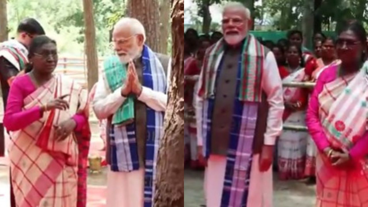 ପାହାଡ଼ପୁର ଗସ୍ତ କଲେ ପ୍ରଧାନମନ୍ତ୍ରୀ ମୋଦୀ: ରାଷ୍ଟ୍ରପତିଙ୍କ ଶ୍ୱଶୁର ଘର ଗାଁରେ କଲେ ପୂଜାର୍ଚ୍ଚନା, ସ୍କୁଲ ପିଲାଙ୍କ ସହ ଆଲୋଚନା