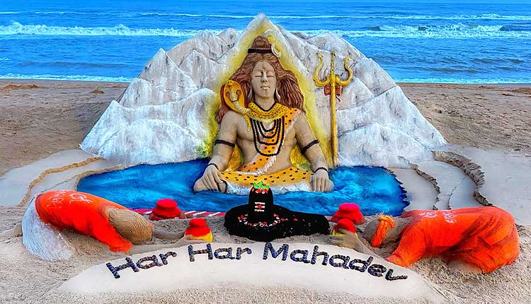 ପବିତ୍ର ପ୍ରଥମ ଶ୍ରାବଣ ସୋମବାର: ପୁରୀ ବେଳାଭୂମିରେ ସୁଦର୍ଶନ ପଟ୍ଟନାୟକଙ୍କ ମନୋମୁଗ୍ଧକର ବାଲୁକା କଳା